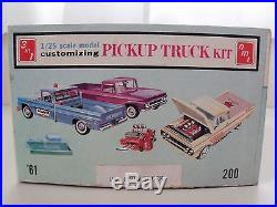 Vintage Amt 1961 Ford F-100 Pickup Truck With Trailer Customizing Model Kit