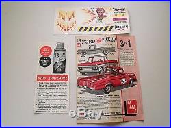 Vintage Amt 1961 Ford F-100 Pickup Truck With Trailer Customizing Model Kit