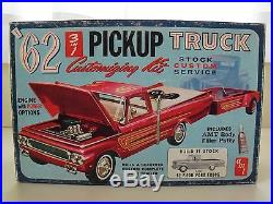 Vintage Amt 1962 Ford F-100 Pickup Truck With Trailer Customizing Model Kit