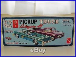 Vintage Amt 1962 Ford F-100 Pickup Truck With Trailer Customizing Model Kit
