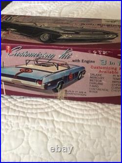VINTAGE AMT 1962 K912 CORVETTE CONVERTIBLE MODEL KIT OPEN BOX Unassembled Kit VINTAGE AMT 1962 K912 CORVETTE CONVERTIBLE MODEL KIT OPEN BOX Unassembled Kit