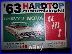 Vintage Amt 3 In 1 63 Chevy II Nova Model Car Kit Rare
