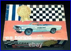 VINTAGE AMT'68 Torino Official Pace Car Indianapolis 500 RARE Open Box Autolite