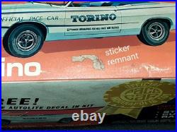 VINTAGE AMT'68 Torino Official Pace Car Indianapolis 500 RARE Open Box Autolite VINTAGE AMT'68 Torino Official Pace Car Indianapolis 500 RARE Open Box Autolite