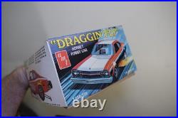 VINTAGE AMT DRAGGIN' FLY HORNET FUNNY CAR KIT T358-225 1/25 NOT COMPLETE + Bonus