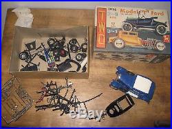 Vintage Amt Model Lot 62 Apache Pickup 36 Ford 1925 Model T Parts + Box