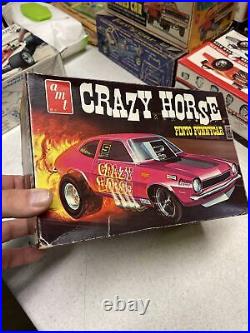 VINTAGE AMT PINTO Crazy Horse FUNNY CAR MODEL kit W Poison Pinto Decals
