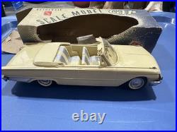 VINTAGE AMT PROMO Yellow 61 FORD GALAXIE CONVERTIBLE With Box