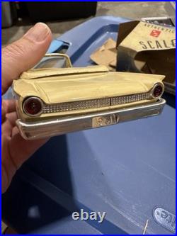 VINTAGE AMT PROMO Yellow 61 FORD GALAXIE CONVERTIBLE With Box