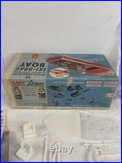 VINTAGE ORIGINAL 1/25 SCALE 1963 AMT SKI-DRAG BOAT WithTRAILER