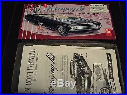 VTG 62 Lincoln Continental Convertible Model/Kit AMT USA Rare Time Capsule Kept