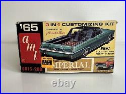 VTG AMT 1/25 1965 Chrysler Imperial Model Car Kit In Box 6815-200 BUILT PARTS