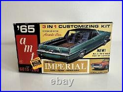 VTG AMT 1/25 1965 Chrysler Imperial Model Car Kit In Box 6815-200 BUILT PARTS