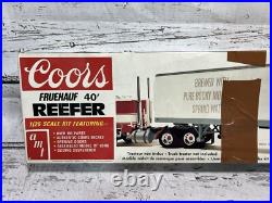 VTG Coors Fruehauf Reefer #5203 40' Trailer 1/25 Scale Kit AMT New Open Box