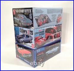 Vintage 1963 AMT Corvette 1968 Camaro Z/28 & 1969 Chevelle Sealed NOS Model Kits