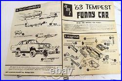 Vintage 1963 Pontiac Tempest Funny Car 1/25 Model Kit Complete Unused Decals