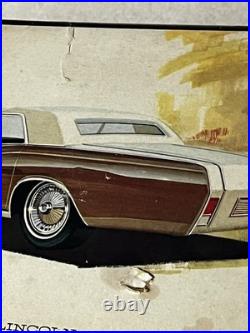 Vintage 1968 AMT Lincoln Continental Model Kit With Box & Instructions