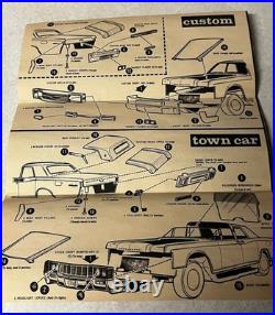 Vintage 1968 AMT Lincoln Continental Model Kit With Box & Instructions