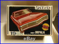 Vintage 1969 AMT CHEVY IMPALA SS Y909-200 1/25th Scale Model Kit