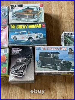 Vintage 1970's Model Car Kit Lot of 8 Revell AMT Testors 125 1/25 1 sealed EXC