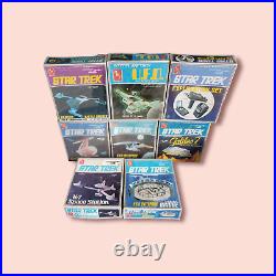 Vintage 1970s Star Trek AMT Plastic Model Kit Set of 8- Boxed (SRP-111)