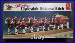 Vintage 1978 Budweiser Beer Clydesdale 8-Horse Hitch AMT Model Kit NOS