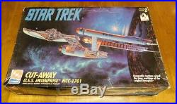 Vintage 1990's Set Of 2 Star Trek Amt Models U. S. S. Enterprise Scale Model Kits