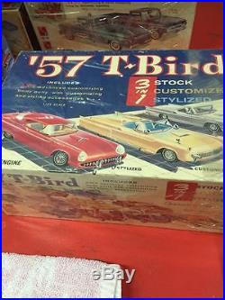 Vintage 1/25 1957 Ford Thunderbird AMT 3n1 kit Rare 60s unbuilt all there Rare