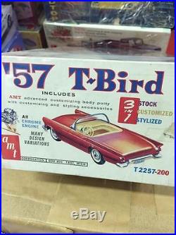 Vintage 1/25 1957 Ford Thunderbird AMT 3n1 kit Rare 60s unbuilt all there Rare