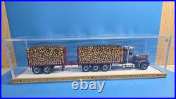 Vintage 1/25 Peterbilt Log Truck Model Kit Customized 1970s Blue Red Pro Built