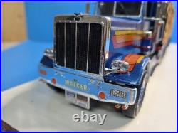 Vintage 1/25 Peterbilt Log Truck Model Kit Customized 1970s Blue Red Pro Built