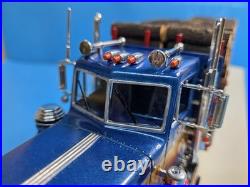 Vintage 1/25 Peterbilt Log Truck Model Kit Customized 1970s Blue Red Pro Built Vintage 1/25 Peterbilt Log Truck Model Kit Customized 1970s Blue Red Pro Built