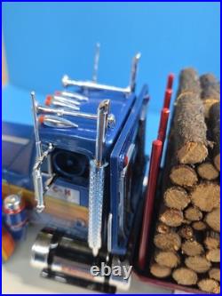 Vintage 1/25 Peterbilt Log Truck Model Kit Customized 1970s Blue Red Pro Built