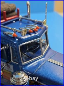Vintage 1/25 Peterbilt Log Truck Model Kit Customized 1970s Blue Red Pro Built