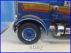 Vintage 1/25 Peterbilt Log Truck Model Kit Customized 1970s Blue Red Pro Built