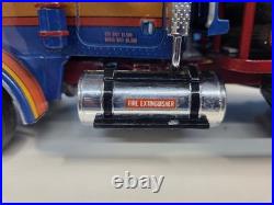 Vintage 1/25 Peterbilt Log Truck Model Kit Customized 1970s Blue Red Pro Built Vintage 1/25 Peterbilt Log Truck Model Kit Customized 1970s Blue Red Pro Built