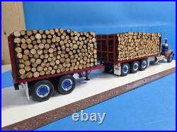 Vintage 1/25 Peterbilt Log Truck Model Kit Customized 1970s Blue Red Pro Built Vintage 1/25 Peterbilt Log Truck Model Kit Customized 1970s Blue Red Pro Built