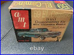 Vintage 59 El Camino 1.25 Scale unbuilt KIT opened Box Box