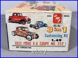 Vintage 60s AMT Scale Model 1932 Ford V8 Coupe'THE DEUCE' Customizing Kit #232