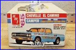 Vintage 65 Chevrolet Chevelle El Camino Camper 1/25 Scale AMT Model Kit T268-225