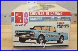 Vintage 65 Chevrolet Chevelle El Camino Camper 1/25 Scale AMT Model Kit T268-225
