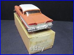 Vintage AMT 1958 Edsel Pacer Hardtop, Snow White over Sunset Coral, MINT IN BOX