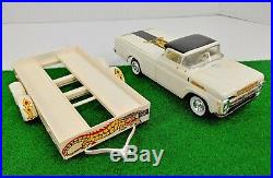 Vintage AMT 1960 Ford F-100 Pickup Model Kit Custom Built WithCar Trailer Rare