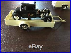 Vintage AMT 1960 Ford Pickup Truck 125 Scale model withtrailer and Hot Rod