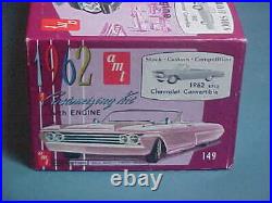 Vintage AMT 1962 Chevrolet Impala Convertible Model Kit Nicely Built with Orig Box