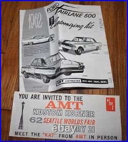 Vintage AMT 1962 Ford Fairlane Sedan 3 in 1 Customizing 1/25 Toy Car Model Kit