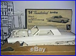 Vintage AMT 1964 Ford Thunderbird Hardtop Model Kit AMT Opened