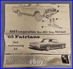 Vintage AMT 1965'65 Fairlane 3 in 1 Customizing Kit 5165-150 Super Rare