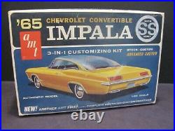 Vintage AMT 1965 Chevrolet Impala Convertible 1/25 Scale Model Kit Excellent