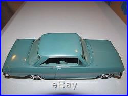 Vintage AMT 1965 Chevrolet Nova SS Aqua Color Toy Promo Car